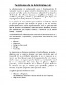 Funciones de la administracion.