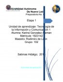 Unidad de aprendizaje: Tecnología de la Información y Comunicación 1.