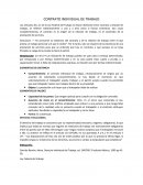 Contrato individual del trabajo.