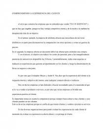 COMPRENDIENDO LA EXPERIENCIA DEL CLIENTE. Página 1