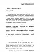 Jurisdiccion voluntaria. Presentación de demanda