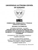 ANÁLISIS CRÍTICO DE LOS VALORES QUE SON DIFUNDIDOS POR LOS MEDIOS DE COMUNICACIÓN EN MÉXICO Y LA JERARQUÍA QUE LE OTORGAN A LOS MISMOS