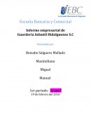 Informe empresarial de Guardería Infantil Hidalguense S.C