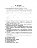 ¿Cuáles son los aspectos principales en la evaluación de un crédito?.