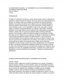 EL TRATAMIENTO DE LOS DATOS EXPERIMENTALES Y LAS POSIBLES FUENTES DE ERROR.