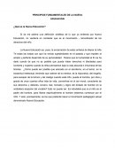 PRINCIPIOS FUNDAMENTALES DE LA NUEVA EDUCACIÓN