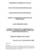 EL MÉTODO TRONCOSO EN LA ENSEÑANZA DE LA LECTURA Y LA ESCRITURA EN NIÑOS Y NIÑAS CON DISCAPACIDAD INTELECTUAL
