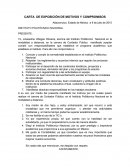 CARTA DE EXPOSICIÓN DE MOTIVOS Y COMPROMISOS