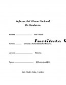 Informe Del Himno Nacional De Honduras
