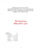 La vida de nuestro Libertador Simón Bolívar