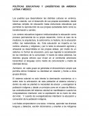 POLÍTICAS EDUCATIVAS Y LINGÜÍSTICAS EN AMÉRICA LATINA Y MÉXICO