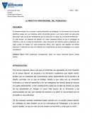El presente ensayo da a conocer el perfil profesional del pedagogo, de tal manera que le permita identificar cuáles son sus funciones dentro del ámbito laboral, y así mismo dentro de este poder desarrollar cada una de las competencias que ha adquirido