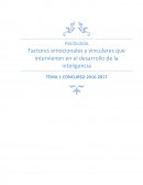 Factores emocionales y vinculares que intervienen en el desarrollo de la inteligencia