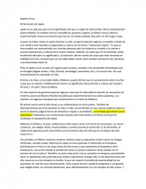 Mi forma de ver a Japón tras un año de intercambio. Página 1