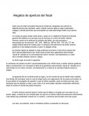 Alegatos de apertura de un fiscal en un juicio oral