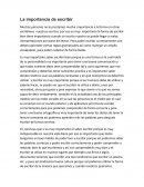 La importancia de escribir