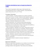 Cuidados domiciliarios tras la cirugía de protesis