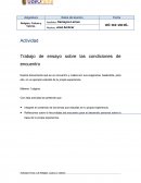 Trabajo de ensayo sobre las condiciones de encuentro