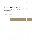 ¿QUÉ ES UN ÉTER? Un compuesto orgánico de formula general