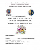 PORTAFOLIO DE ACTIVIDADES CIENCIAS EXPERIMENTALES