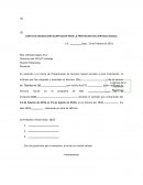 Carta de Asignación/Aceptación para la Prestación del Servicio Social