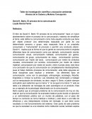 Reflexión del proceso de la comunicación