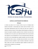 Ensayo: Cartas a un estudiante de Derecho.