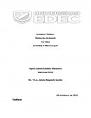 Mini Ensayo de temas vistos anteriormente