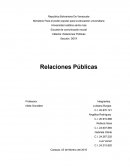 En el siguiente informe de expondrá de manera detallada las relaciones públicas