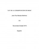 Ensayo de “LEY DE LA CONSERVACION DE MASA”