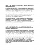 Cuál es la importancia de las organizaciones en desarrollo de la disciplina administrativa y contable.
