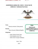 PRINCIPALES ACONTECIMIENTOS DE LA EVOLUCIÓN DE DERECHO COMERCIAL