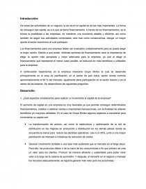 ¿Qué aspectos considerarían para realizar un incremento al capital de la empresa?. Página 1