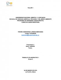 PROGRAMA: INGENIERÍA AGROFORESTAL. Página 1