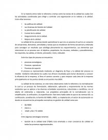 En la materia vimos todo lo referente a temas como las tareas de la calidad las cuales Son las actividades coordinadas para dirigir. Página 1