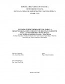 EL FONDO INTERGUBERNAMENTAL PARA LA DESCENTRALIZACIÓN COMO FUENTE DE FINANCIAMIENTO PARA LAS INVERSIONES MUNICIPALES