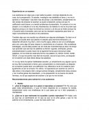 Experiencia en un examen: