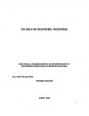 GUÍA PARA LA ELABORACIÓN DE UN INFORME ESCRITO Y RECOMENDACIONES PARA SU PRESENTACIÓN ORAL