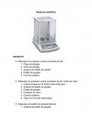 Manejo y uso de la balanza analítica