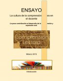 La cultura de la comprensión lectora en el docente.