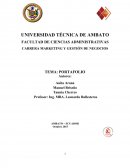 CARRERA MARKETING Y GESTIÓN DE NEGOCIOS TEMA: PORTAFOLIO