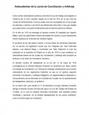 Antecedentes de la Junta de Conciliación y Arbitraje