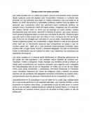 Ensayo sobre las redes sociales.