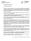 Personalidad del Consumidor.