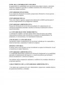 PAPEL DE LA INFORMACION CONTABLE. LA CONTABILIDAD COMO HERRAMIENTA