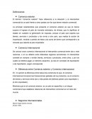 Definiciones de Comercio.