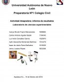 Actividad Integradora: informe de resultados Laboratorio de ciencias experimentales