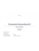 Formación Sociocultural II A1-Tipos de Grupo