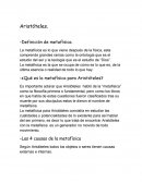 Metafísica para Aristóteles.