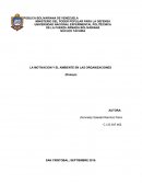 LA MOTIVACION Y EL AMBIENTE EN LAS ORGANIZACIONES